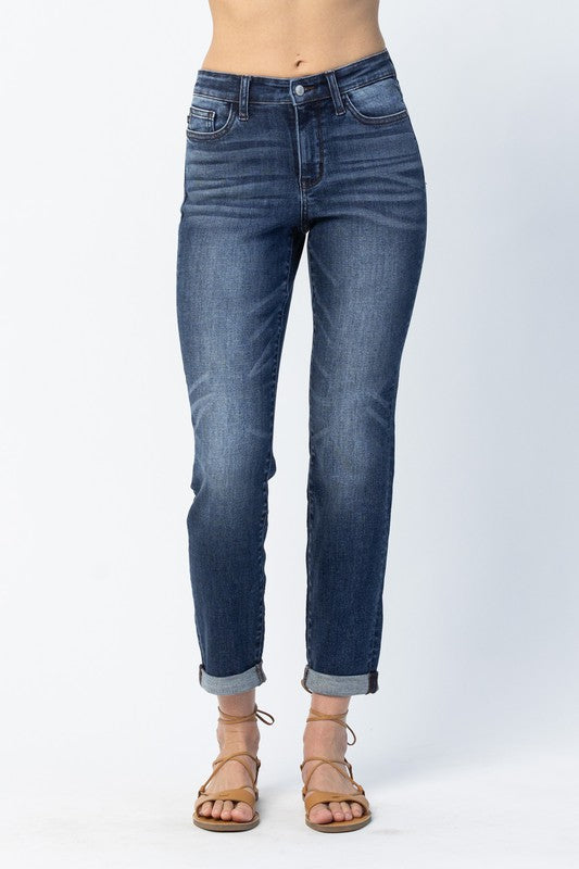 THE JUDY BLUE CUFFED JEANS