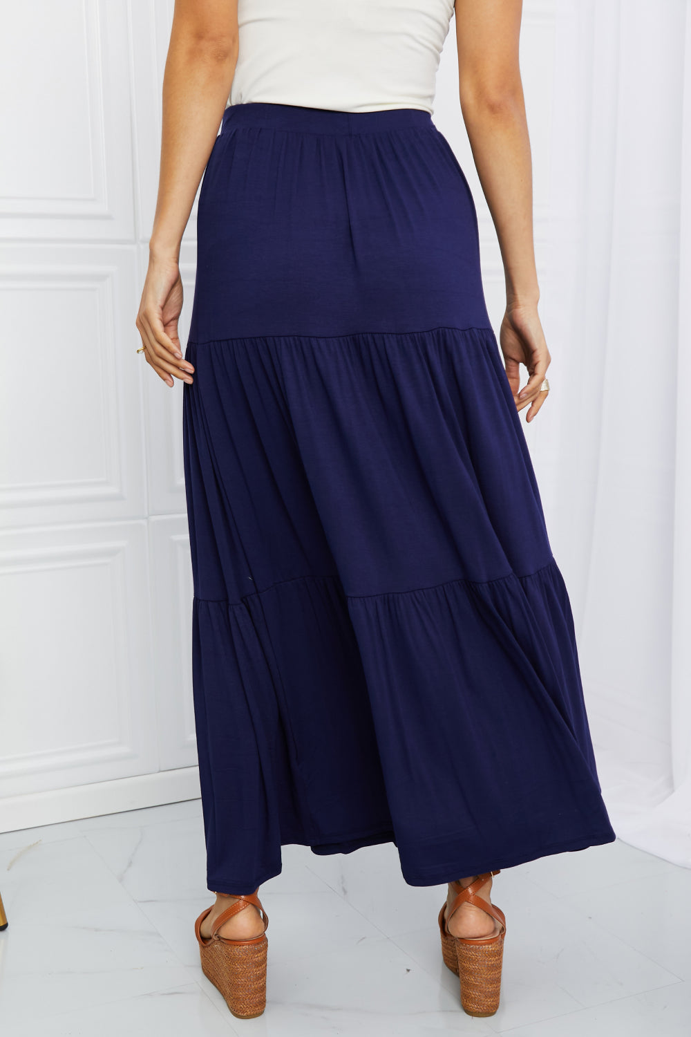 BOMBOM Tiered Maxi Skirt