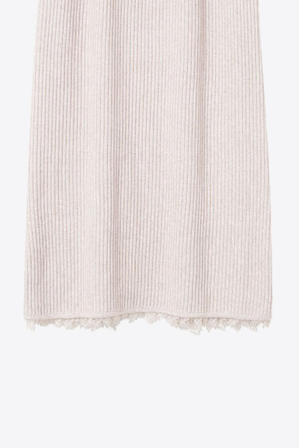 Lace Trim Rib-Knit Skirt