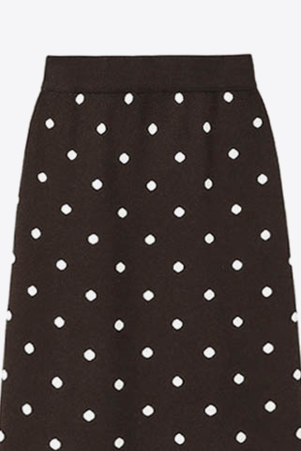 Polka Dot Knit Midi Skirt