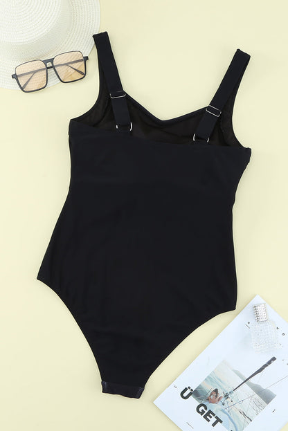 Striped Sleeveless One-Piece Swimsuit